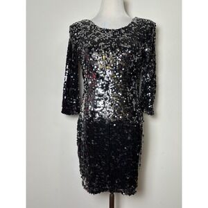 Blaque Label Sequin Mini Dress Small Open Back Glam Holiday Occasion Going‎ Out